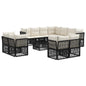 Conjunto de sofás de jardín 12 pcs Beige ratán sintético
