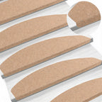 Alfombras autoadhesivas para escaleras 15 pcs Beige