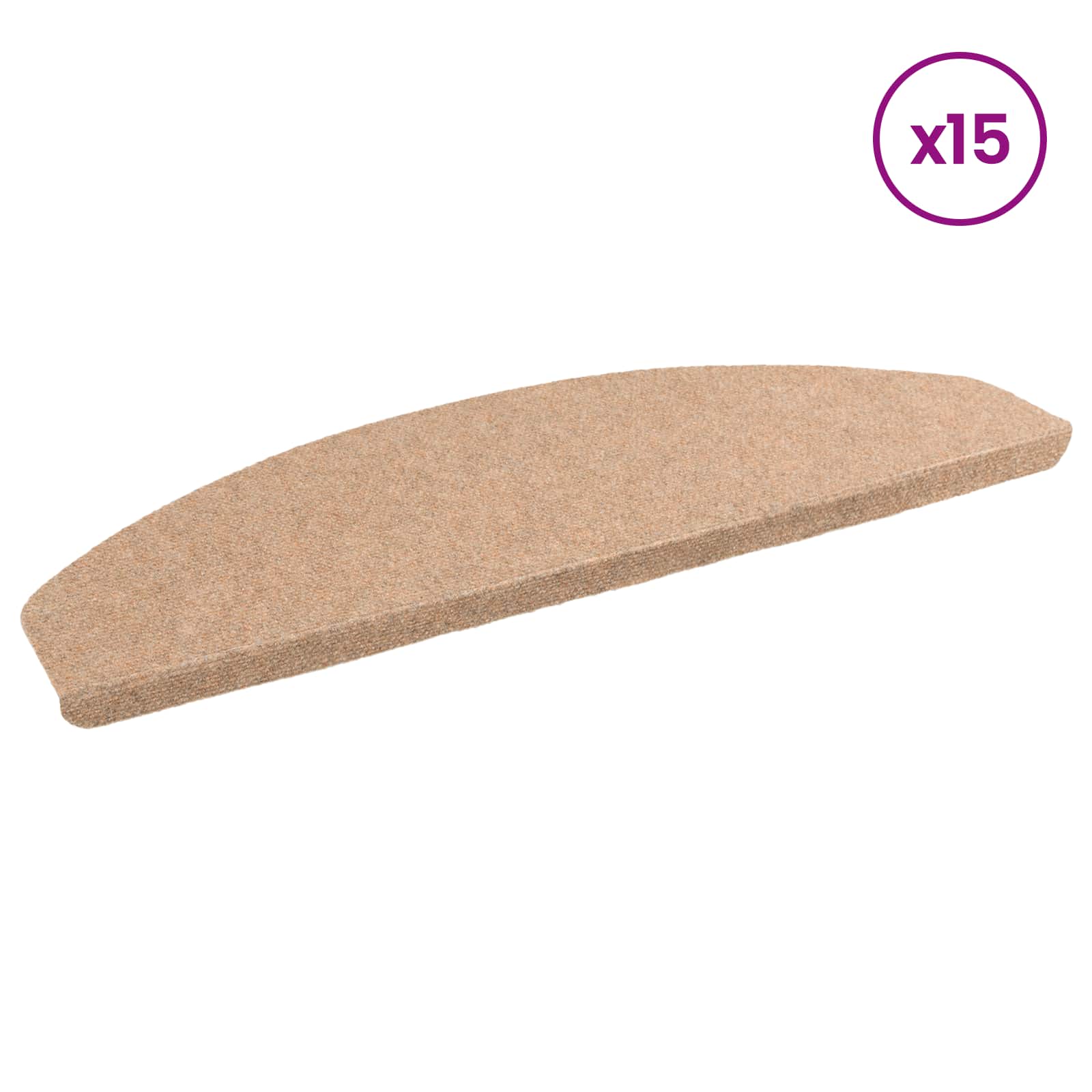 Alfombras autoadhesivas para escaleras 15 pcs Beige