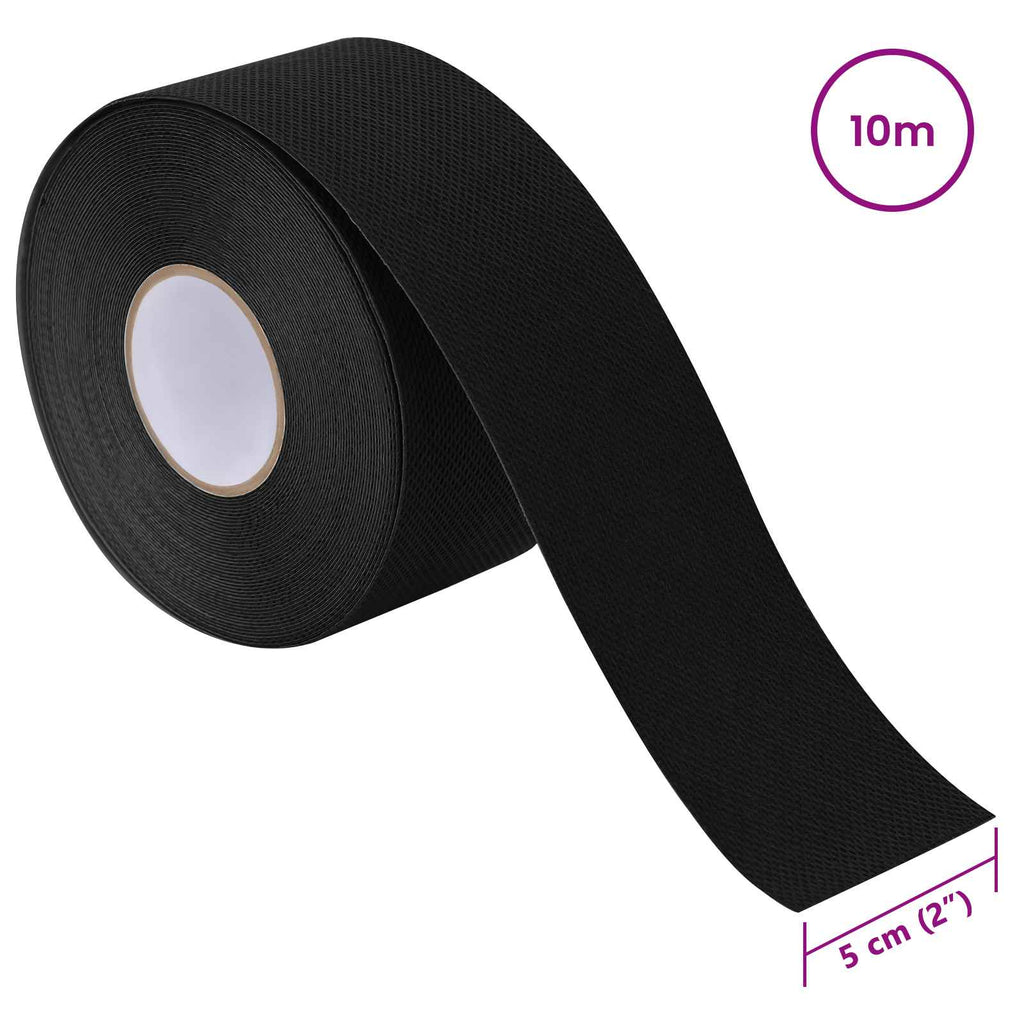 Cinta de césped artificial autoadhesiva Negro 10 x 0,05 cm
