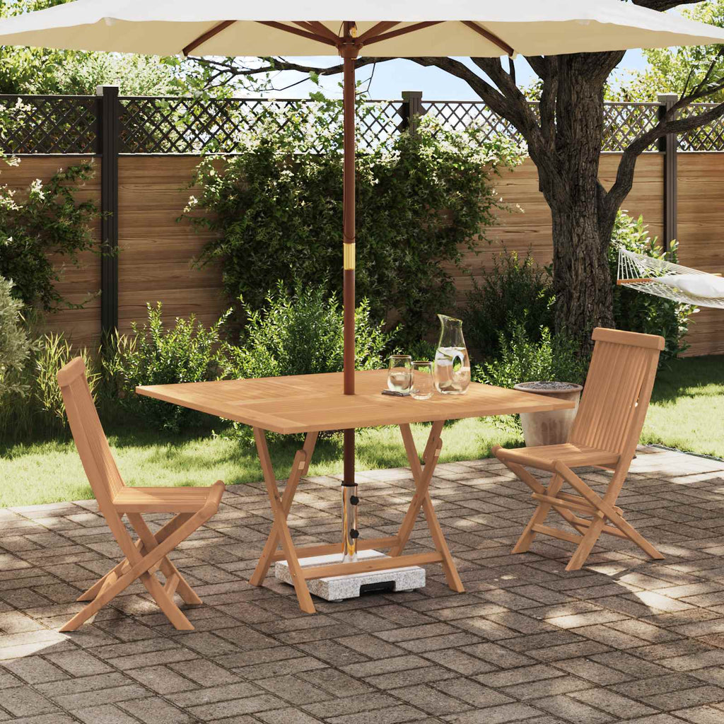 Conjunto de Comedor de Jardín Marrón Madera de teca maciza