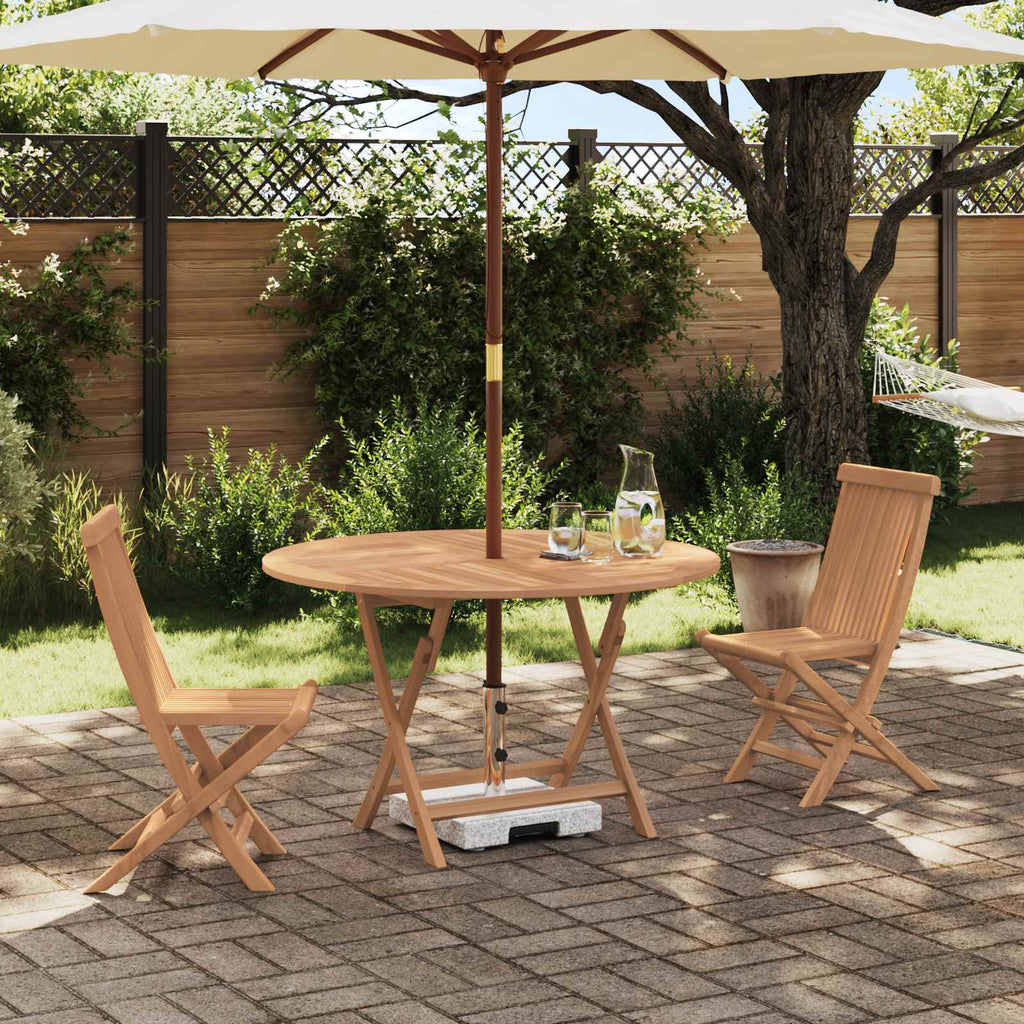 Conjunto de Comedor de Jardín Marrón Madera de teca maciza