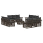 Conjunto de sofás de jardín 13 pcs Beige ratán sintético