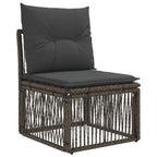 Conjunto de sofás de jardín 9 pcs Gris ratán sintético