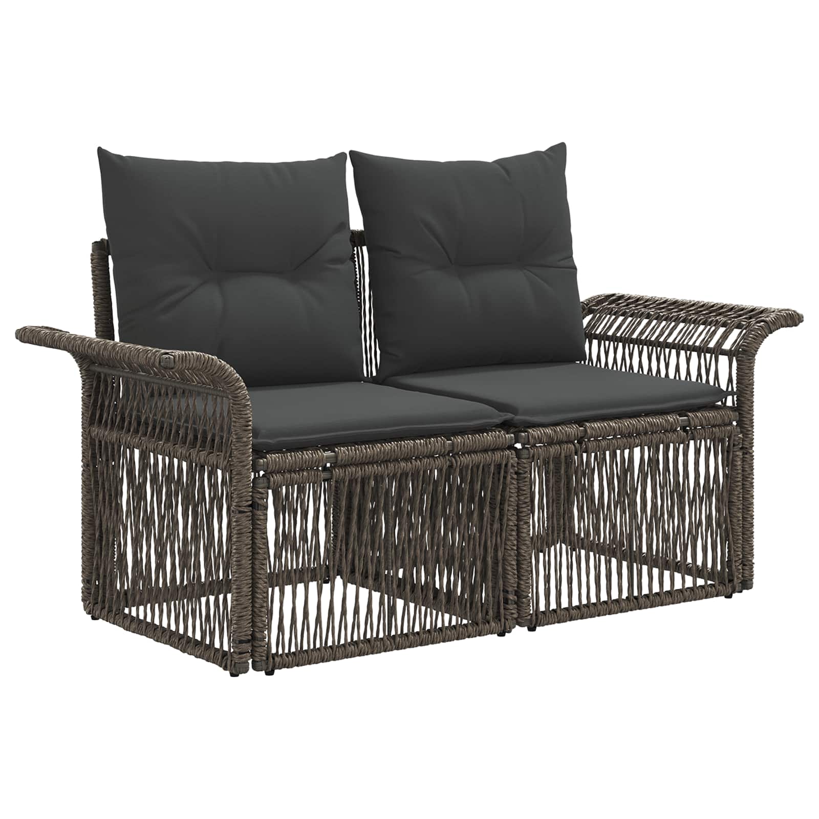 Conjunto de sofás de jardín 9 pcs Gris ratán sintético