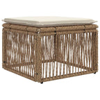 Conjunto de sofás de jardín 6 pcs Beige ratán sintético