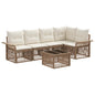 6-piece Garden Sofa Set Beige Synthetic Rattan