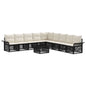 Conjunto de sofás de jardín 10 pcs Beige ratán sintético