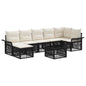 Conjunto de sofás de jardín 8 pcs Beige ratán sintético