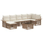 Conjunto de sofás de jardín 8 pcs Beige ratán sintético