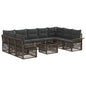 Conjunto de sofás de jardín 10 pcs Beige ratán sintético