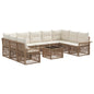 Conjunto de sofás de jardín 10 pcs Beige ratán sintético