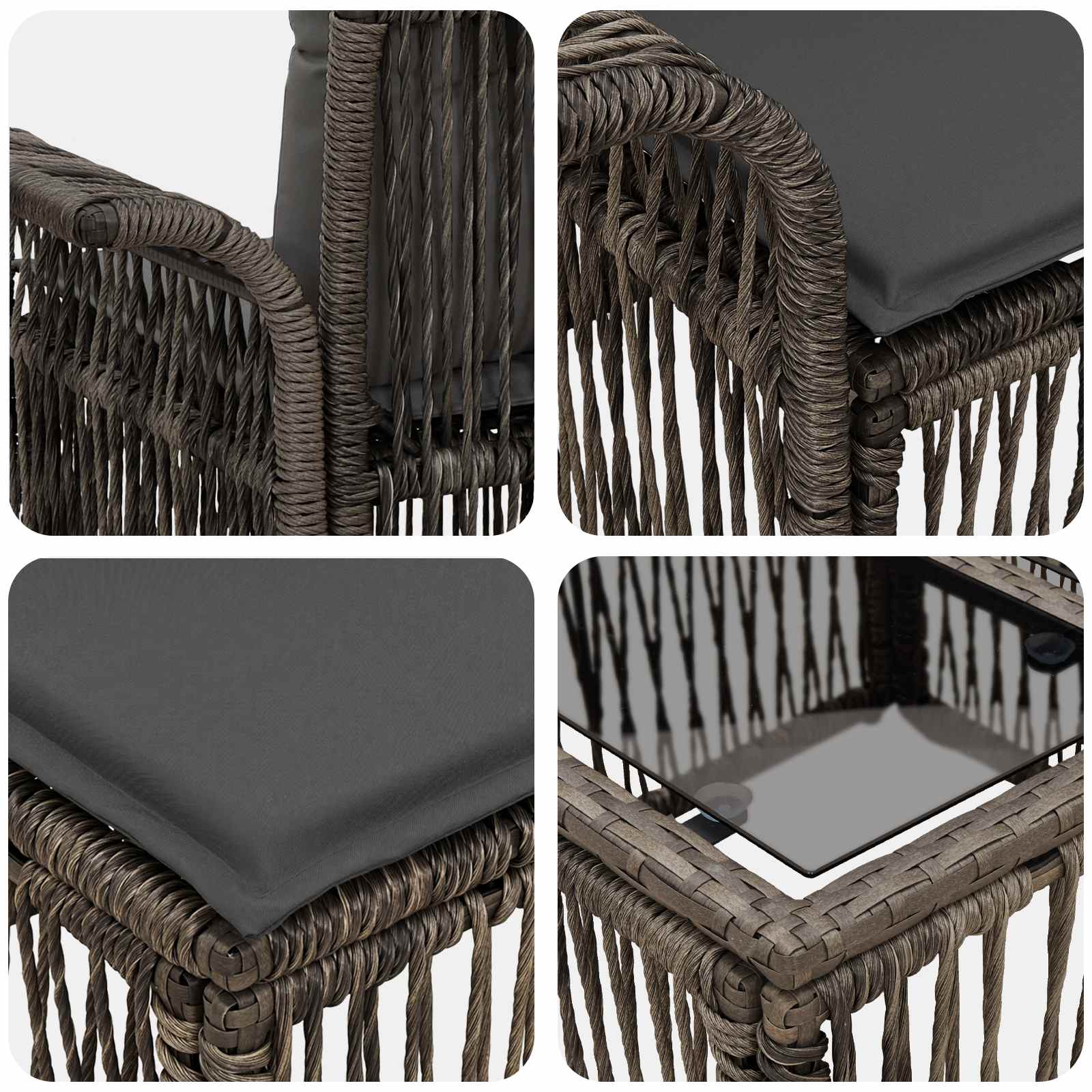 Conjunto de sofás de jardín 10 pcs Beige ratán sintético