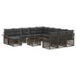 Conjunto de sofás de jardim 13 pçs Cinzento e Cinzento Escuro