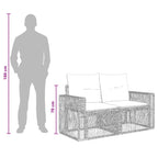 Conjunto de sofás de jardín 5 pcs Beige y blanco crema