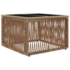 Conjunto de sofás de jardín 6 pcs Beige y blanco crema