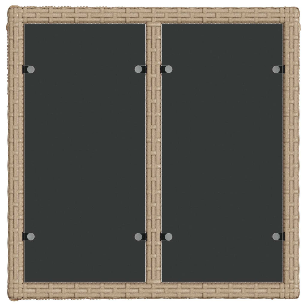 Conjunto de sofás de jardín 6 pcs Beige y blanco crema