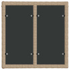Conjunto de sofás de jardín 6 pcs Beige y blanco crema