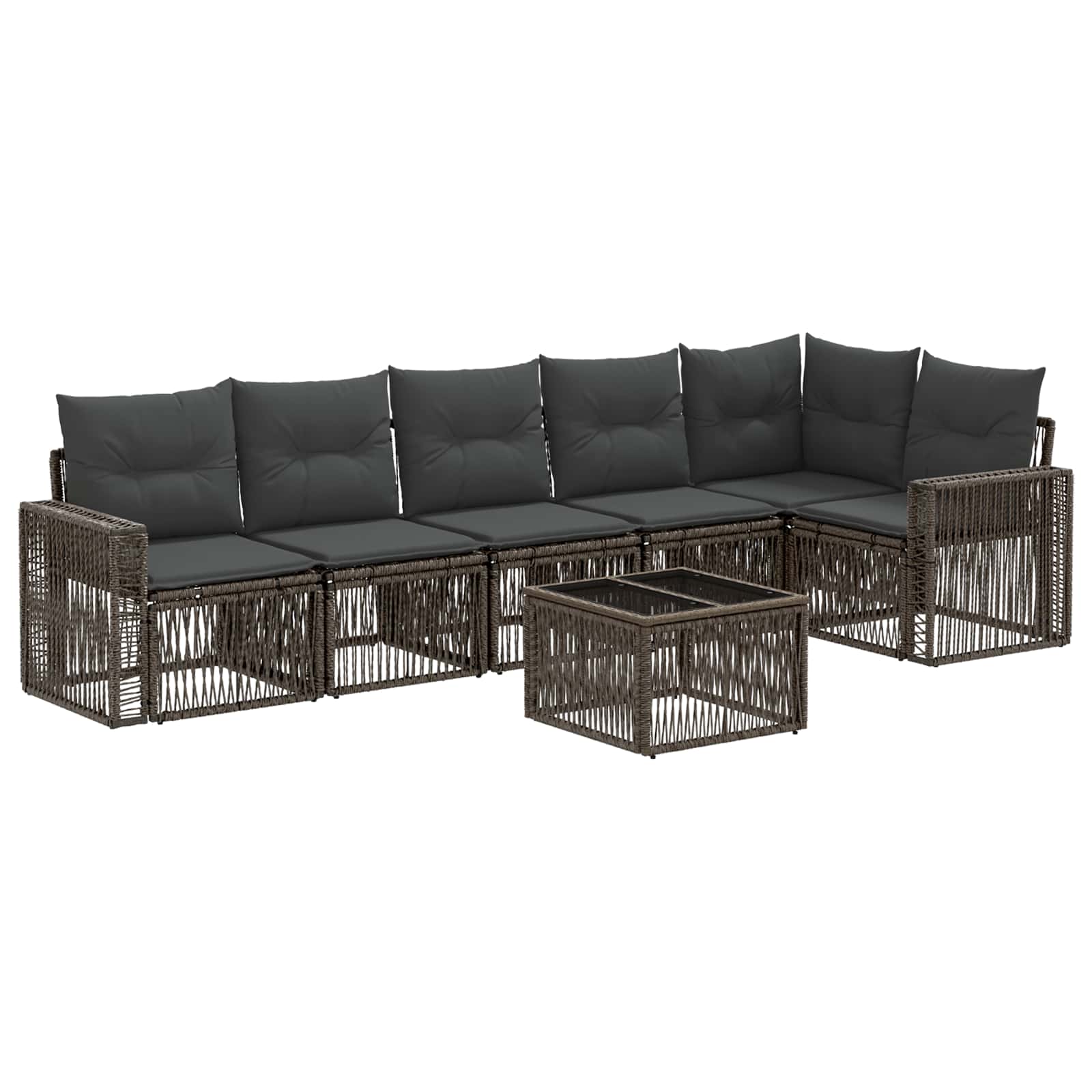 7-piece garden sofa set Beige and cream white