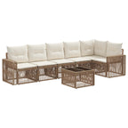7-piece garden sofa set Beige and cream white