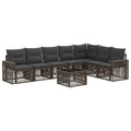 Conjunto de sofás de jardín 8 pcs Gris y Gris Oscuro