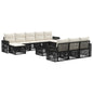 Conjunto de sofás de jardim 11 pcs Bege e branco-creme