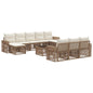 Conjunto de sofás de jardim 11 pcs Bege e branco-creme