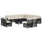 Conjunto de Sofás de Jardim 14 Peças Bege e Branco Creme