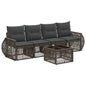 5-piece Garden Sofa Set Beige and Cream White