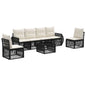 7-piece garden sofa set Beige and cream white