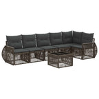 Conjunto de sofás de jardín 7 pcs Gris y Gris Oscuro