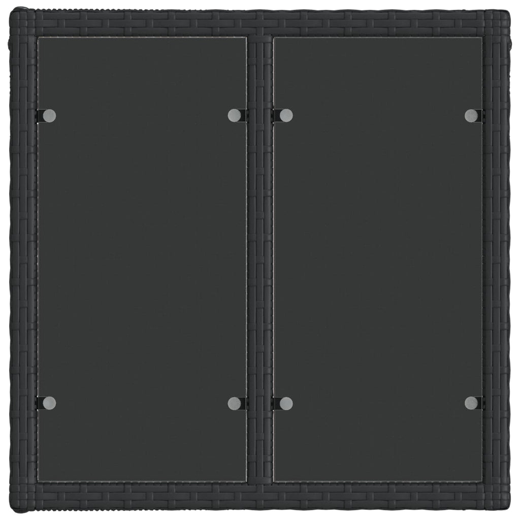 Conjunto de sofás de jardín 10 pcs Negro y Blanco Crema