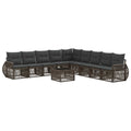 Conjunto de sofás de jardín 10 pcs Gris y Gris Oscuro