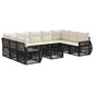 Conjunto de sofás de jardín 10 pcs Beige y blanco crema