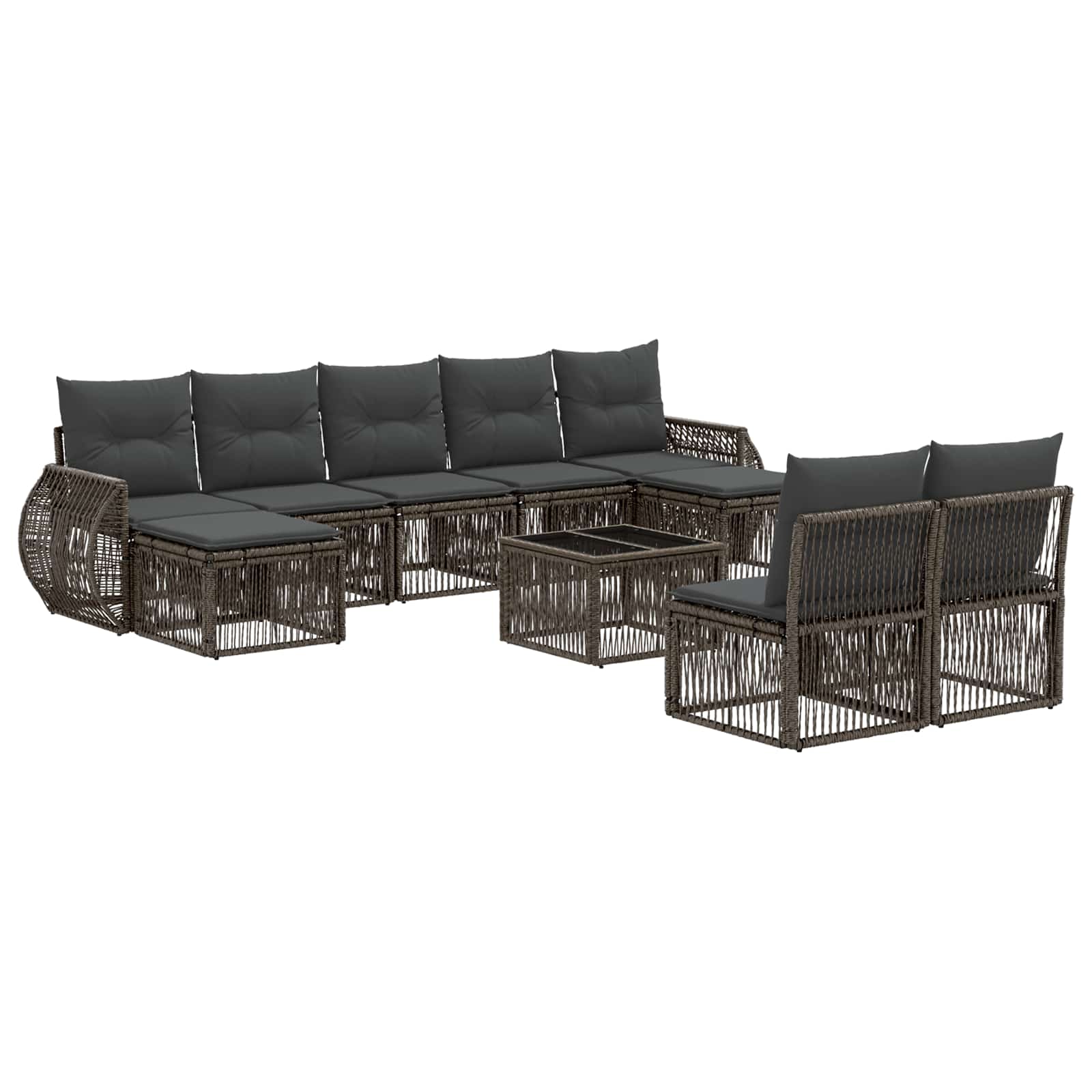 10-piece garden sofa set Beige and cream white