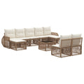 10-piece garden sofa set Beige and cream white