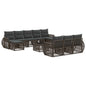 11-piece Garden Sofa Set Beige and Cream White