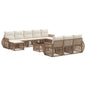11-piece Garden Sofa Set Beige and Cream White