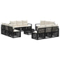 Conjunto de sofás de jardim 12 pcs Rattan sintético bege