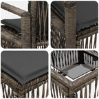 Conjunto de sofás de jardín 8 pcs Gris ratán sintético