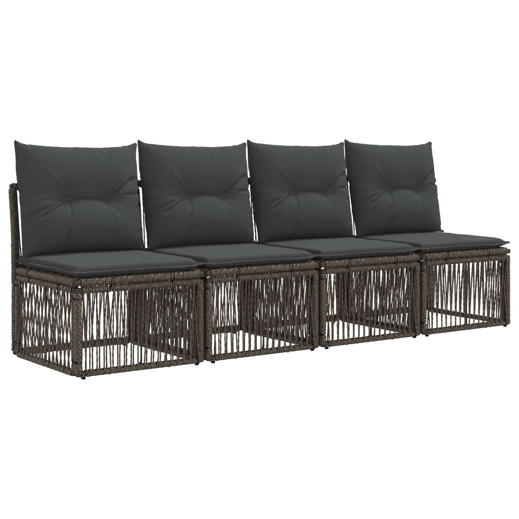 Conjunto de sofás de jardín 8 pcs Gris ratán sintético