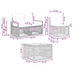 Conjunto de sofás de jardín 8 pcs Gris ratán sintético