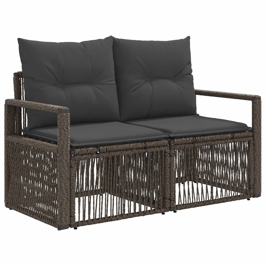 Conjunto de sofás de jardín 12 pcs Gris ratán sintético