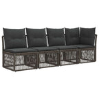 Conjunto de sofás de jardín 12 pcs Gris ratán sintético