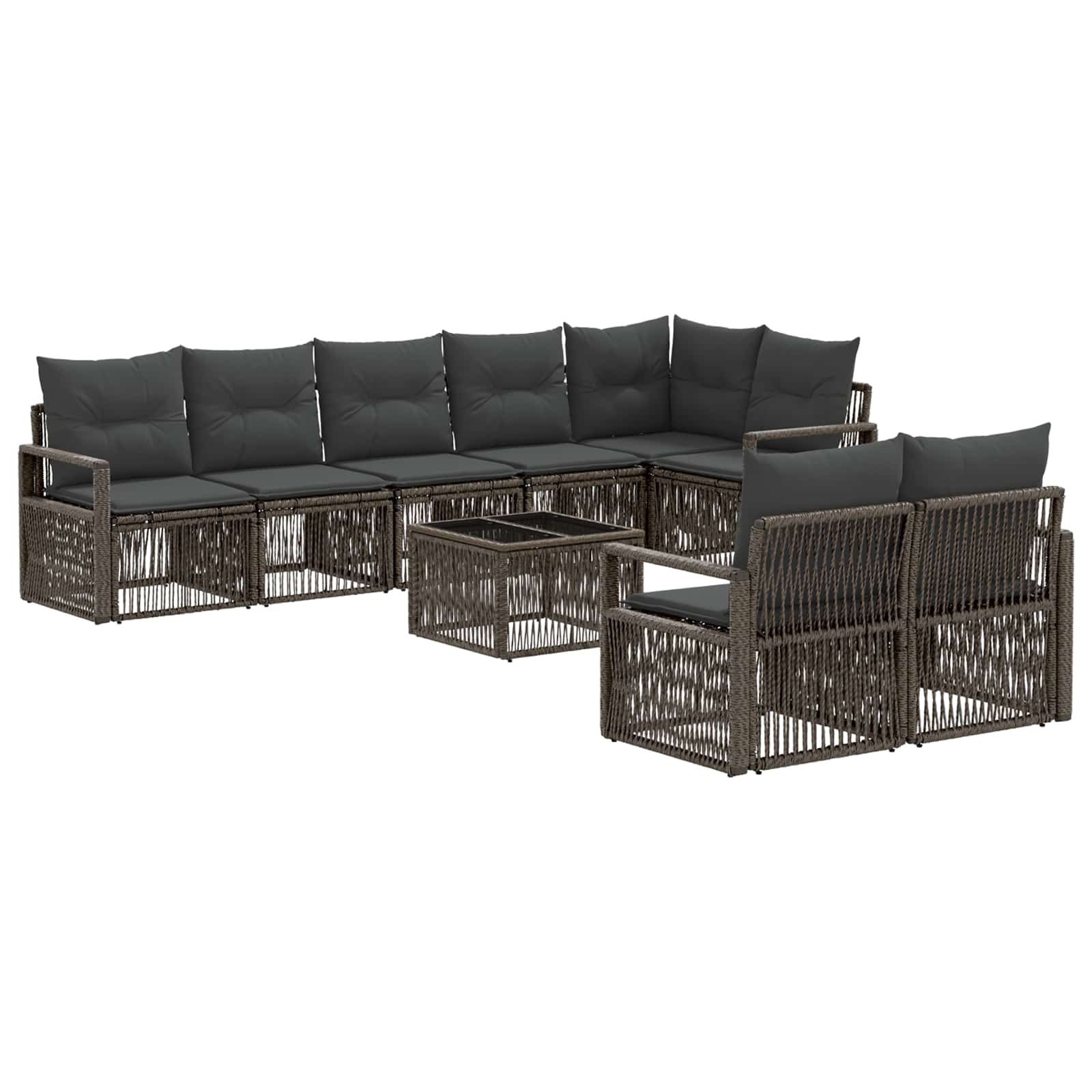 Conjunto de sofá de jardín 7 pcs Beige Poliratán