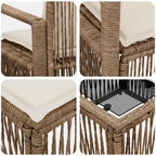 Conjunto de sofás de jardín 12 pcs Beige ratán sintético