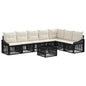 Conjunto de sofás de jardín 8 pcs Beige ratán sintético