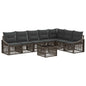 Conjunto de sofás de jardín 8 pcs Beige ratán sintético