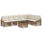 Conjunto de sofás de jardín 8 pcs Beige ratán sintético