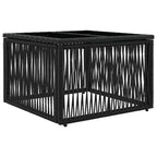 Conjunto de sofás de jardín 12 pcs Negro ratán sintético